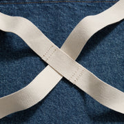 Hedley & Bennett All Day Crossback Apron, Georgia Blue Denim — fabric and construction detail