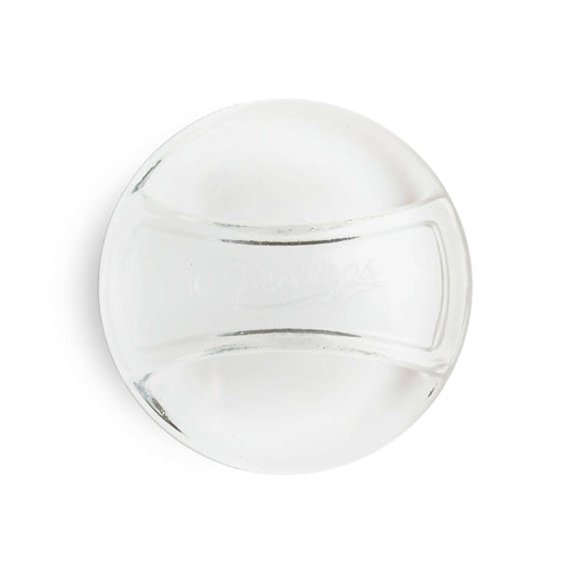 Masontops | Glass Fermentation Weights - Wide Mouth: Close-up of durable, lead-free glass weights for Mason jars, ensuring optimal fermentation by keeping foods submerged below the brine.