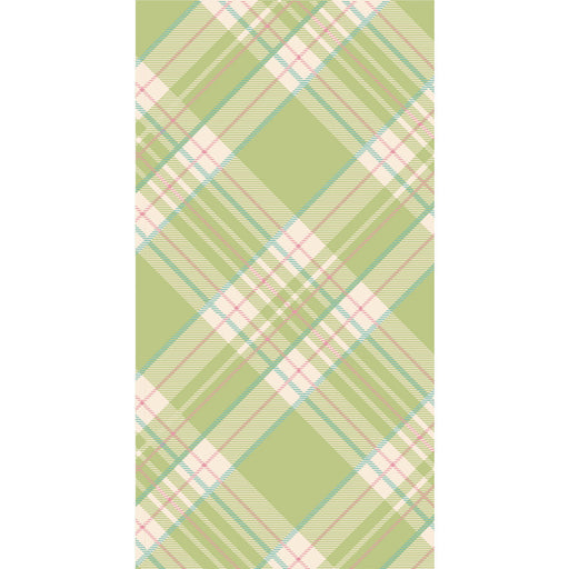 Hester & Cook Green Plaid Guest Napkins, ideal for elevating dining experiences with their elegant pattern, perfect for gatherings.