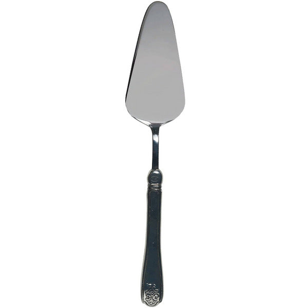 Arte Italica & Crown Linen Designs Hotel Collection Cake Server, handcrafted in Lombardy, featuring an angled, flat blade for serving desserts, blending vintage charm with elegant design.