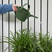 Hachiman Garden Beetle small watering can detail in Garden Green