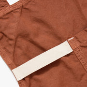Hedley & Bennett Smock Apron, Harissa Red — fabric and fit detail