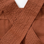 Hedley & Bennett Smock Apron, Harissa Red — fabric and fit detail