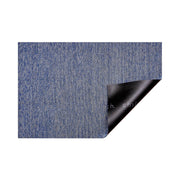 Chilewich Heathered Shag Indoor-Outdoor Doormat in Cornflower, featuring a tufted, crush-proof texture, ideal for kitchens and entryways, resistant to mold and quick-drying.
