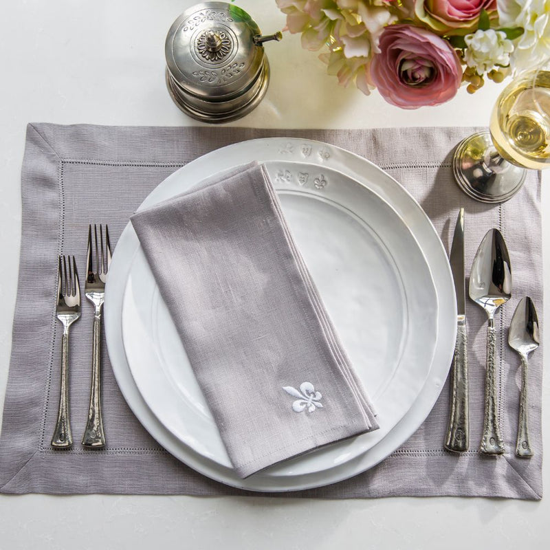 Arte Italica & Crown Linen Designs | Hemstitch Placemat - Evergreen