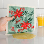 Ecologie | Holiday Swedish Sponge Cloths - Santa Paws, compact and eco-friendly, ideal for cleaning up wet messes, sourced from Swedish manufacturers, featuring absorbent cotton and cellulose blend.