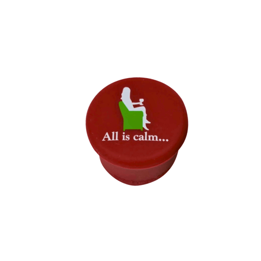 CapaBunga | Holiday Wine Caps - All is Calm... featuring a woman sitting design, perfect for enhancing holiday wine experiences, available at Athens Cooks.