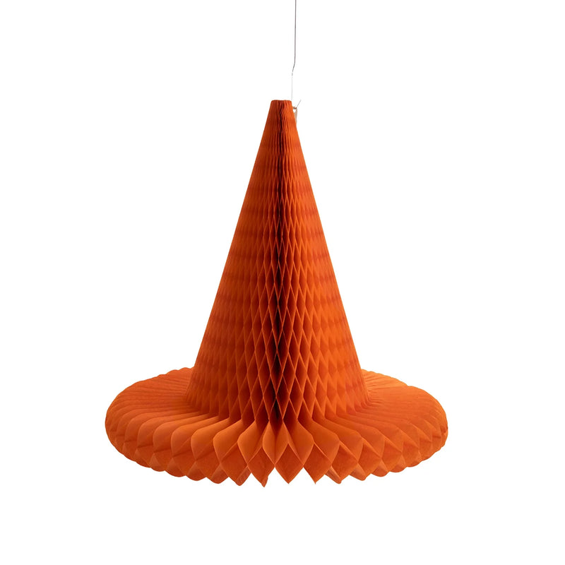 Hester & Cook's Honeycomb Witch Hats - Extra Large adds a whimsical Halloween touch, perfect for vibrant table decor or festive hanging at gatherings.