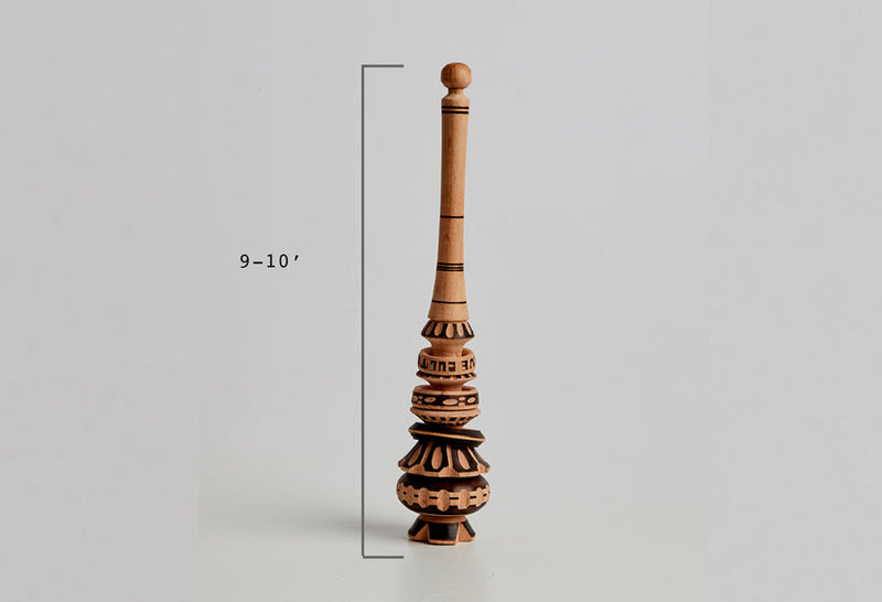 Large Hot Chocolate Molinillo, a traditional Mexican wooden whisk, designed for frothing hot chocolate and muddling ingredients, reflecting Athens Cooks' curated kitchen tool selection.