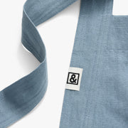 Hedley & Bennett Pinafore Apron, Hudson Blue — construction detail