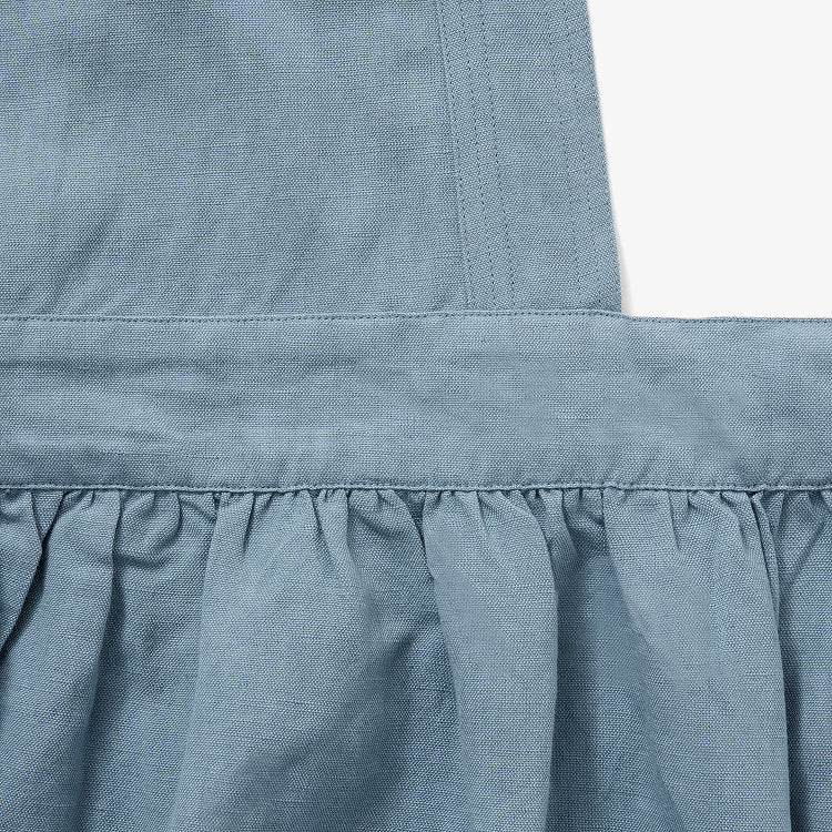 Hedley & Bennett Pinafore Apron, Hudson Blue — apron detail