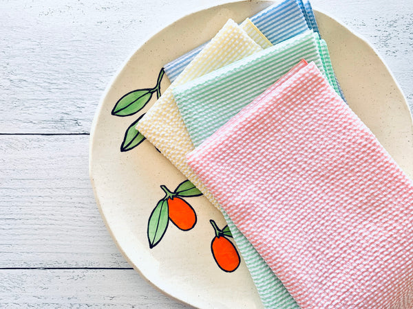 Dot and Army | Denim Chambray Cloth Napkins, 20 inches