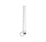 Christofle | Ice Tong Vertigo Silver Plated features a sleek, elongated stainless-steel keychain-like design, complementing home bar essentials with its elegant, asymmetrical motif.