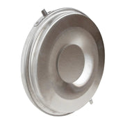 Immergood Tub Cover: Close-up of a round, insulated stainless steel lid designed for 4qt., 6qt., and 8qt. ice cream freezers, preserving freshness.