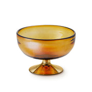 St. Frank | Iridescent Amber Collection - Pitcher, featuring handblown craftsmanship from Hidalgo, with a distinct gold base, reflecting the rich heritage of Mexican glassware.