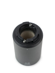 Peugeot Isen Nutmeg Mill, Matte Black: A compact mill with a secure mechanism for finely grinding nutmeg, featuring a sparkling metal and elegant matte black finish.