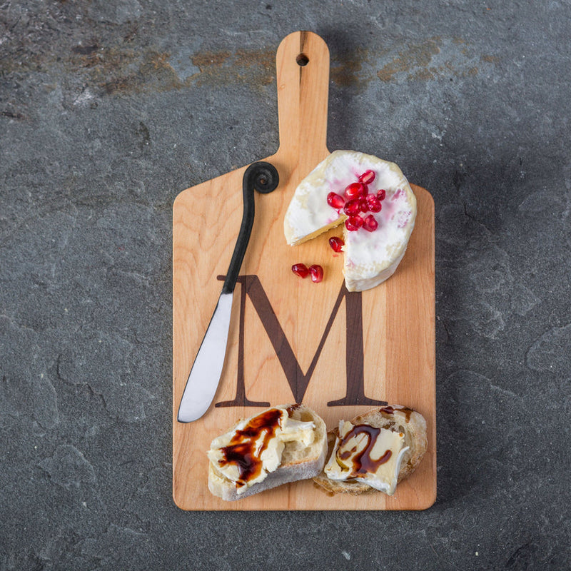 J.K. Adams | Monogrammed Maple Cheese Board, Letter N