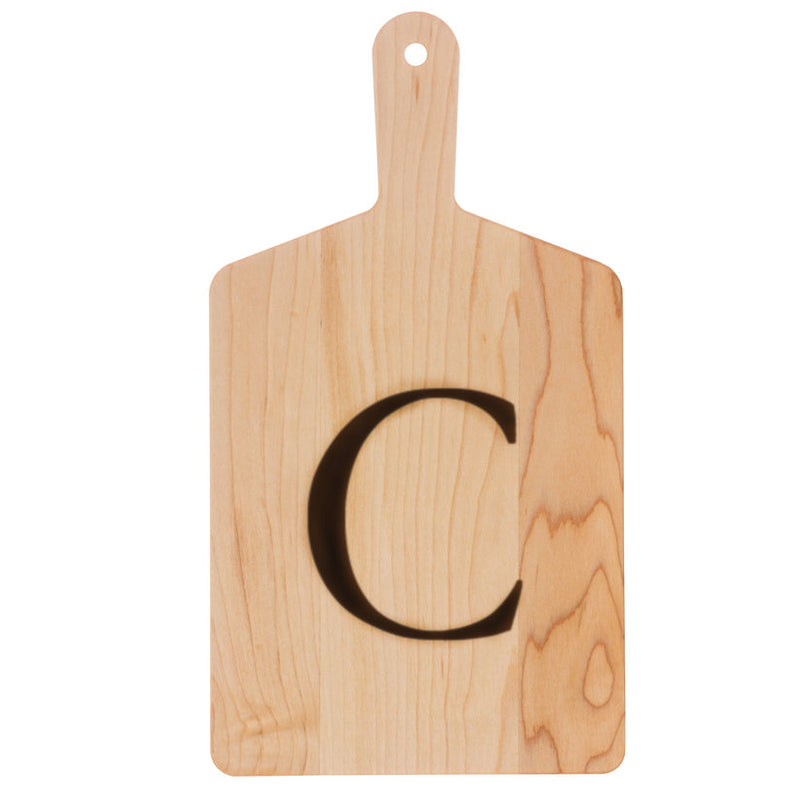 J.K. Adams | Monogrammed Maple Cheese Board, Letter C