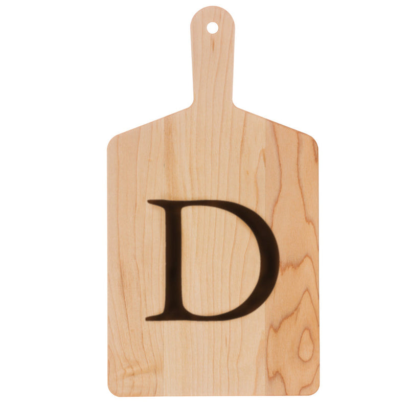 J.K. Adams | Monogrammed Maple Cheese Board, Letter D