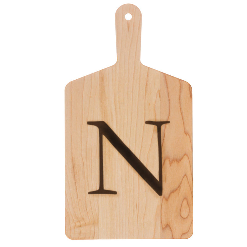 J.K. Adams | Monogrammed Maple Cheese Board, Letter N