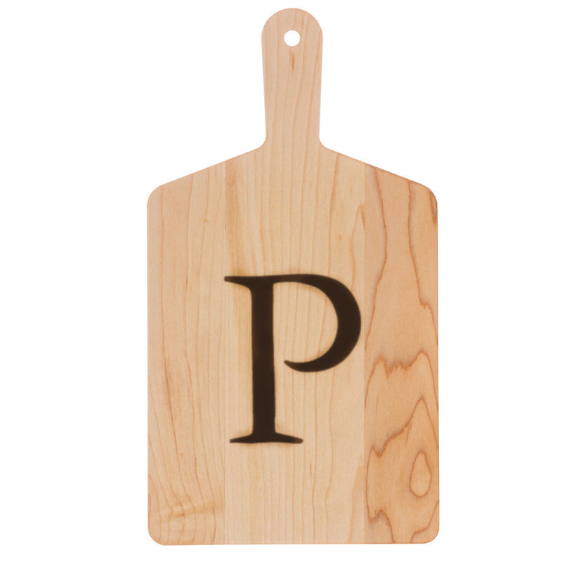 J.K. Adams | Monogrammed Maple Cheese Board, Letter P