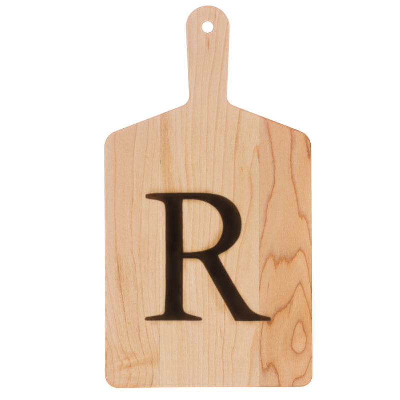 J.K. Adams | Monogrammed Maple Cheese Board, Letter R