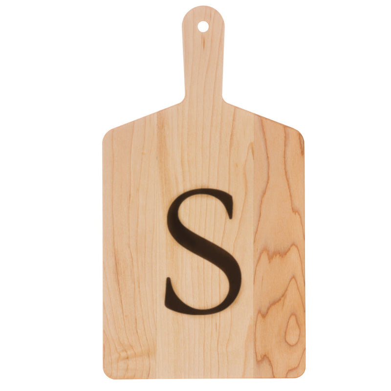 J.K. Adams | Monogrammed Maple Cheese Board, Letter S