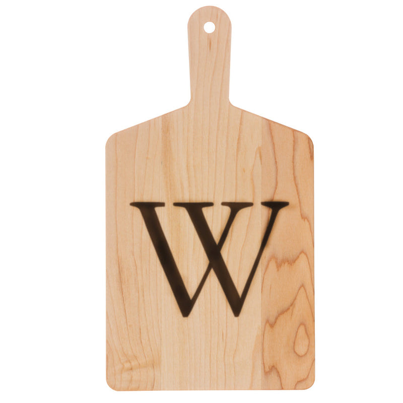 J.K. Adams | Monogrammed Maple Cheese Board, Letter W