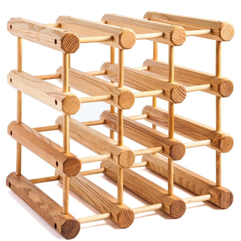 J.K. Adams Ash Wood 12-Bottle Wine Rack