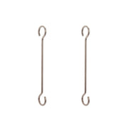 J.K. Adams | Extension Hooks, Large 8 Inches: Two stainless-steel rods with hooks, ideal for customizing pot rack height, compatible with Athens Cooks' kitchen tools.