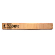 J.K. Adams | Professional End Grain Boards, Maple: A long, rectangular hardwood block branded JK Adams, Made in the USA, ideal for maintaining knife sharpness in kitchens.
