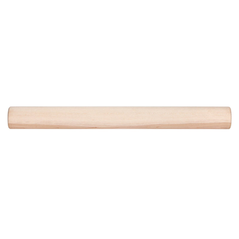 J.K. Adams | Plain Dowel Rolling Pin: A 19” wooden rolling pin ideal for dough preparation, praised for its versatile use and non-stick North American hardwood surface.