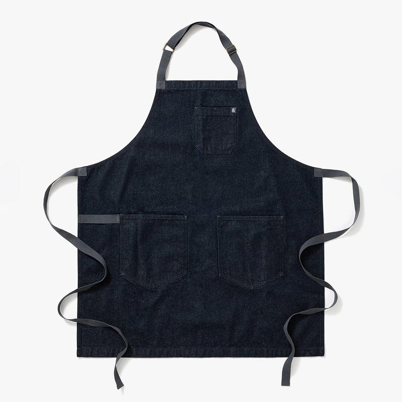 Hedley & Bennett Essential Apron, Jack Navy Denim — front view