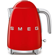Smeg | Kettle - Red: Retro-styled 1.7L electric kettle with chrome accents, featuring a soft-opening lid and 360° swivel base for convenient, stylish hot drink preparation.