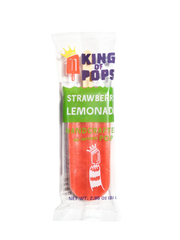King of Pops | Strawberry Lemonade popsicle, a handcrafted, fruity, and tangy treat, perfect for a refreshing indulgence.