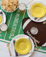 Hester & Cook Tailgate Collection - Die Cut Football Place Mat, designed for festive gatherings to showcase team spirit, perfect for elevating tailgate celebrations.