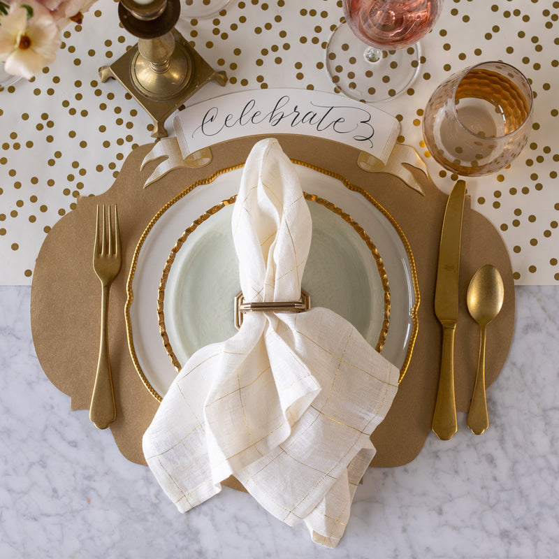 Hester & Cook | Classic Gold Banner Table Accent