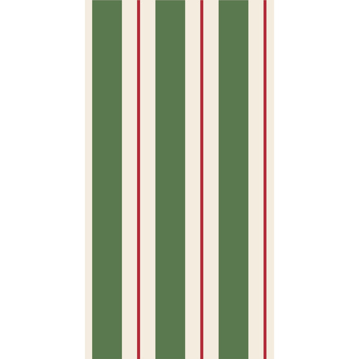 Hester & Cook | Green & Red Awning Stripes Guest Napkin - Pack of 16
