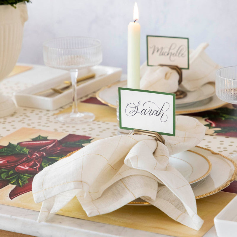 Hester & Cook | Place Cards, Dark Green Frame