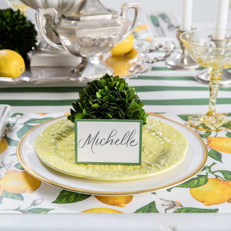 Hester & Cook | Place Cards, Dark Green Frame