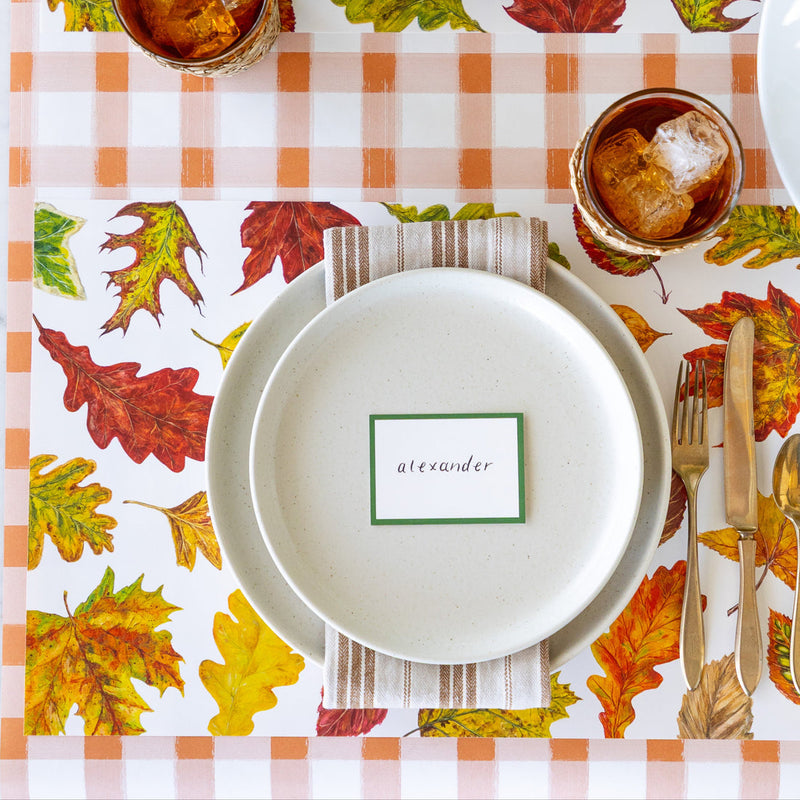 Hester & Cook | Place Cards, Dark Green Frame
