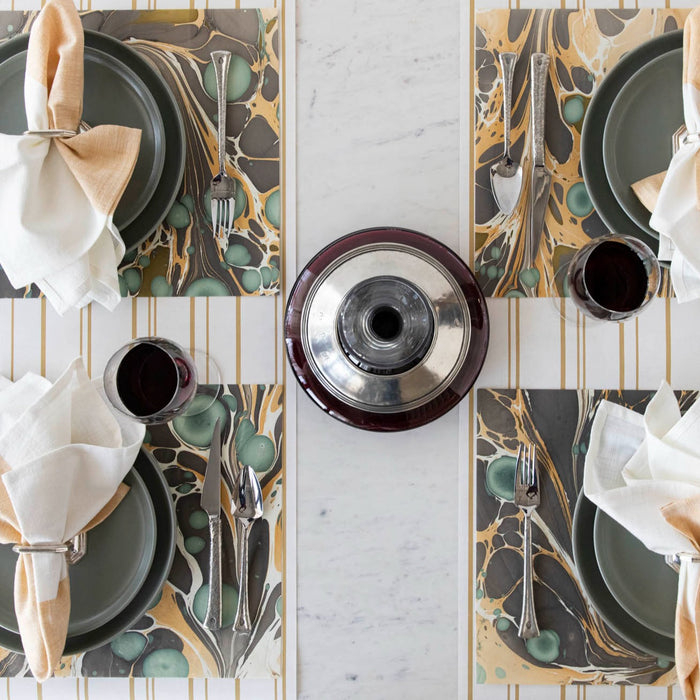 Hester & Cook | Brown Stone Marbled Placemats