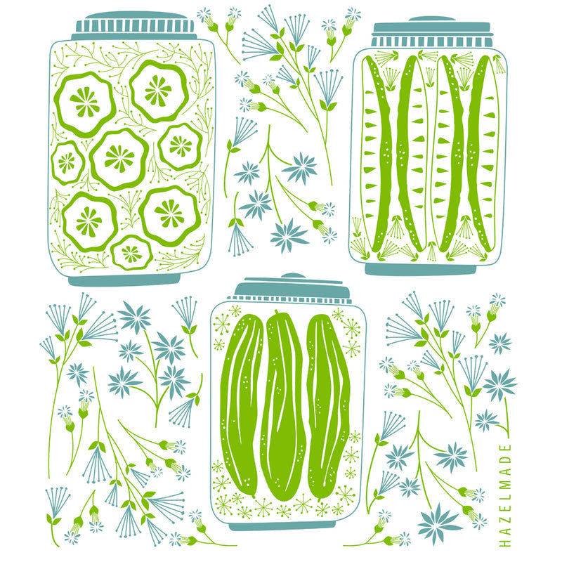 HAZELMADE | Pickles + Petals Tea Towel
