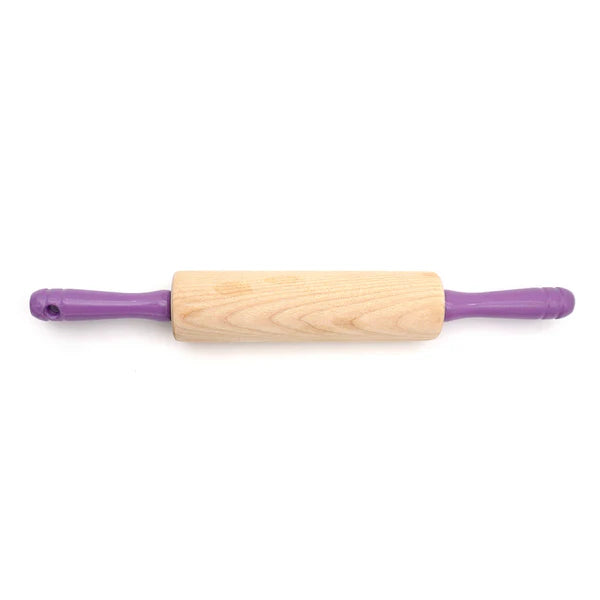 J.K. Adams | Kid's Rolling Pin - Red, features child-friendly design with vibrant handles, ideal for baking or crafting activities, aligning with Athens Cooks' curated kitchen tools.