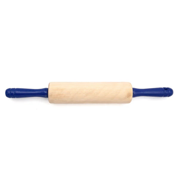 J.K. Adams Kid's Rolling Pin - Red with vibrant handles, ideal for baking and crafts, designed for young chefs from Athens Cooks.