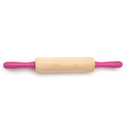 J.K. Adams Kid's Rolling Pin - Red, designed for young bakers, features vibrant handles, ideal for baking and crafting at Athens Cooks.