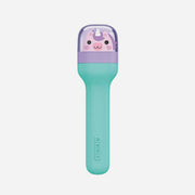 Zoku Kids Pocket Utensils - Unicorn set, featuring a spoon, fork, and knife in a compact blue case for easy storage in backpacks or lunchboxes.