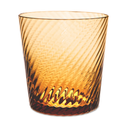 Match | Lando Double Old Fashioned Glass, Twist: An amber-tinted glass with a subtle spiral texture, perfect for enhancing your barware collection.