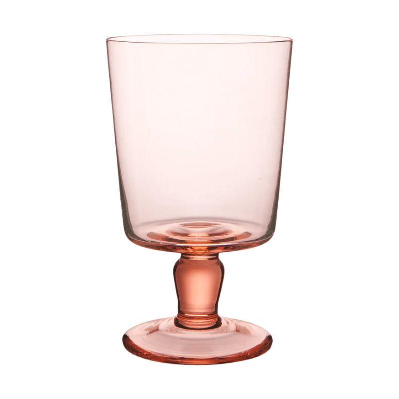 Match | Lando Goblets - Rose Quartz - Smooth: Close-up of elegant Italian pewter goblet, ideal for enhancing dining experiences with its refined silhouette and lustrous finish.