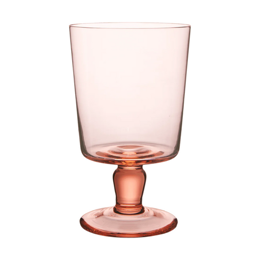 Match | Lando Goblets - Rose Quartz - Smooth: Close-up of elegant Italian pewter goblet, ideal for enhancing dining experiences with its refined silhouette and lustrous finish.